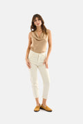 Pantalone mom fit con strass