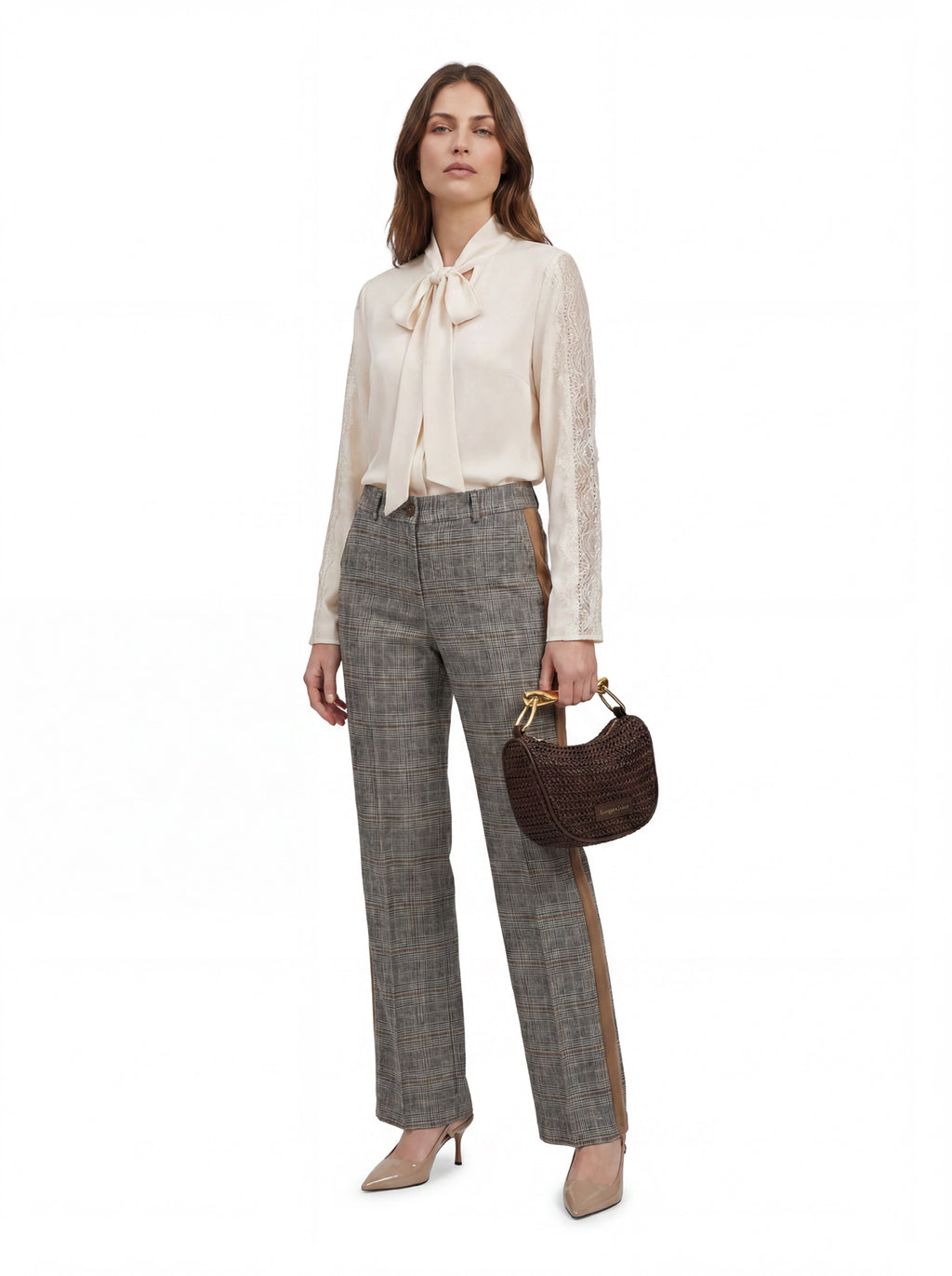 Pantalone check banda laterale