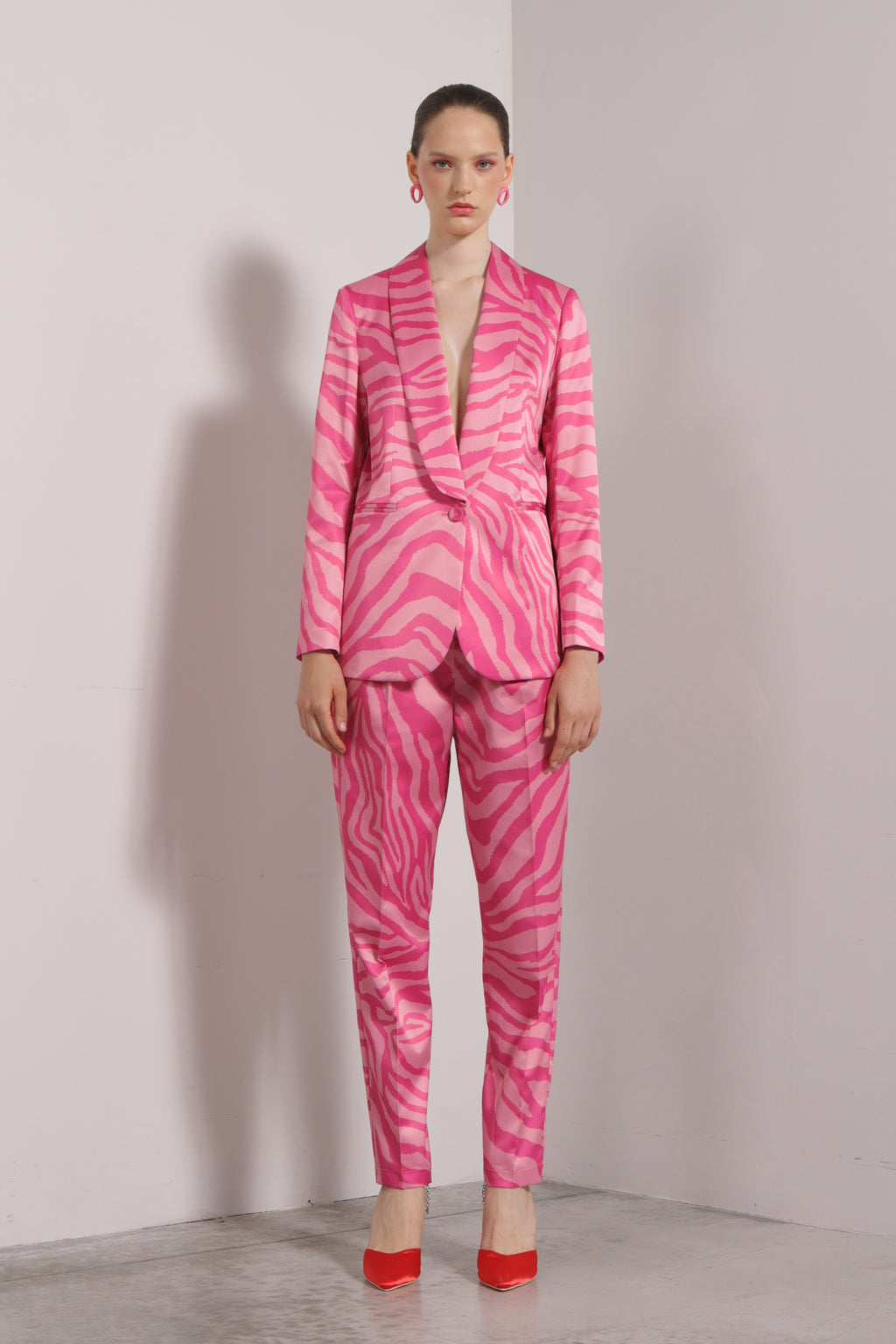 Blazer monopetto stampato