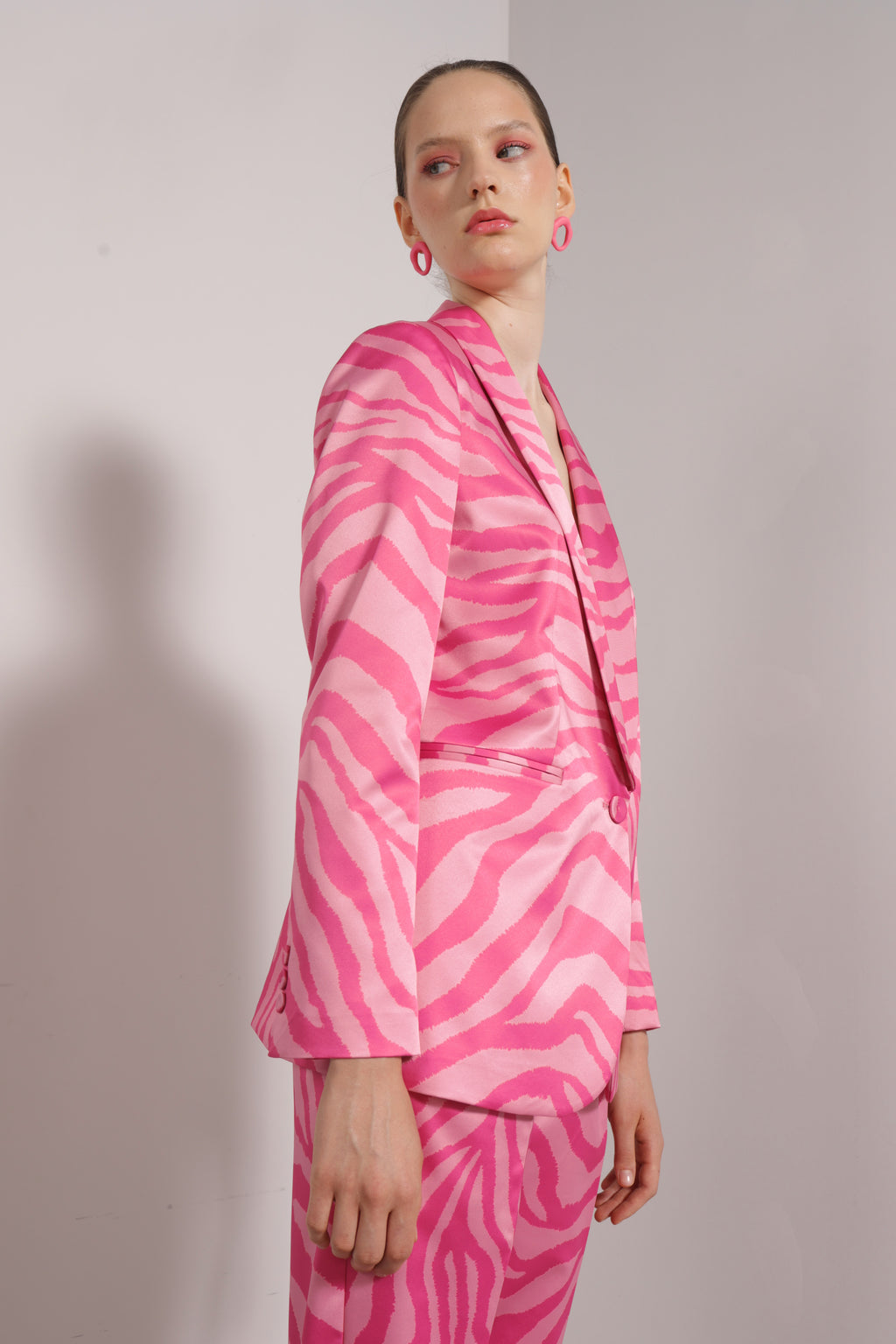 Blazer monopetto stampato