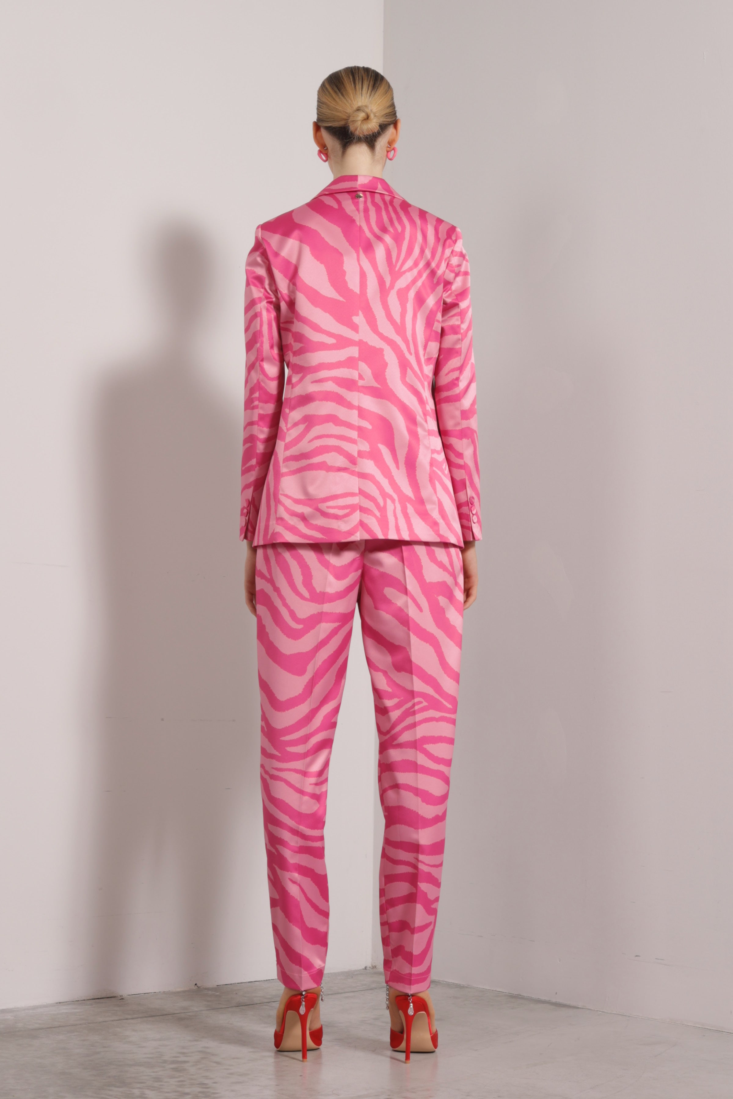 Blazer monopetto stampato