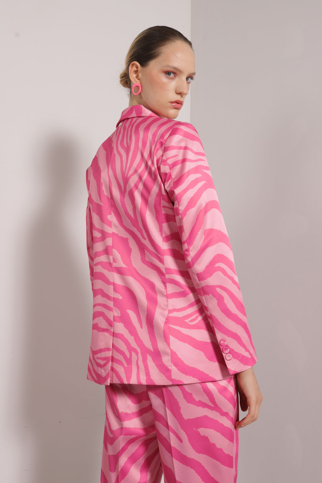 Blazer monopetto stampato