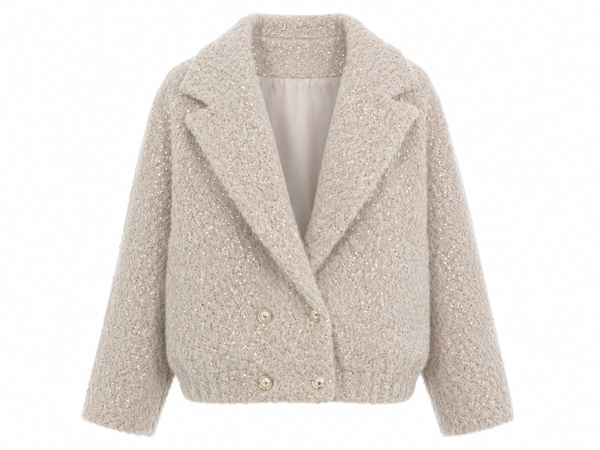 Bomber tessuto paillettes