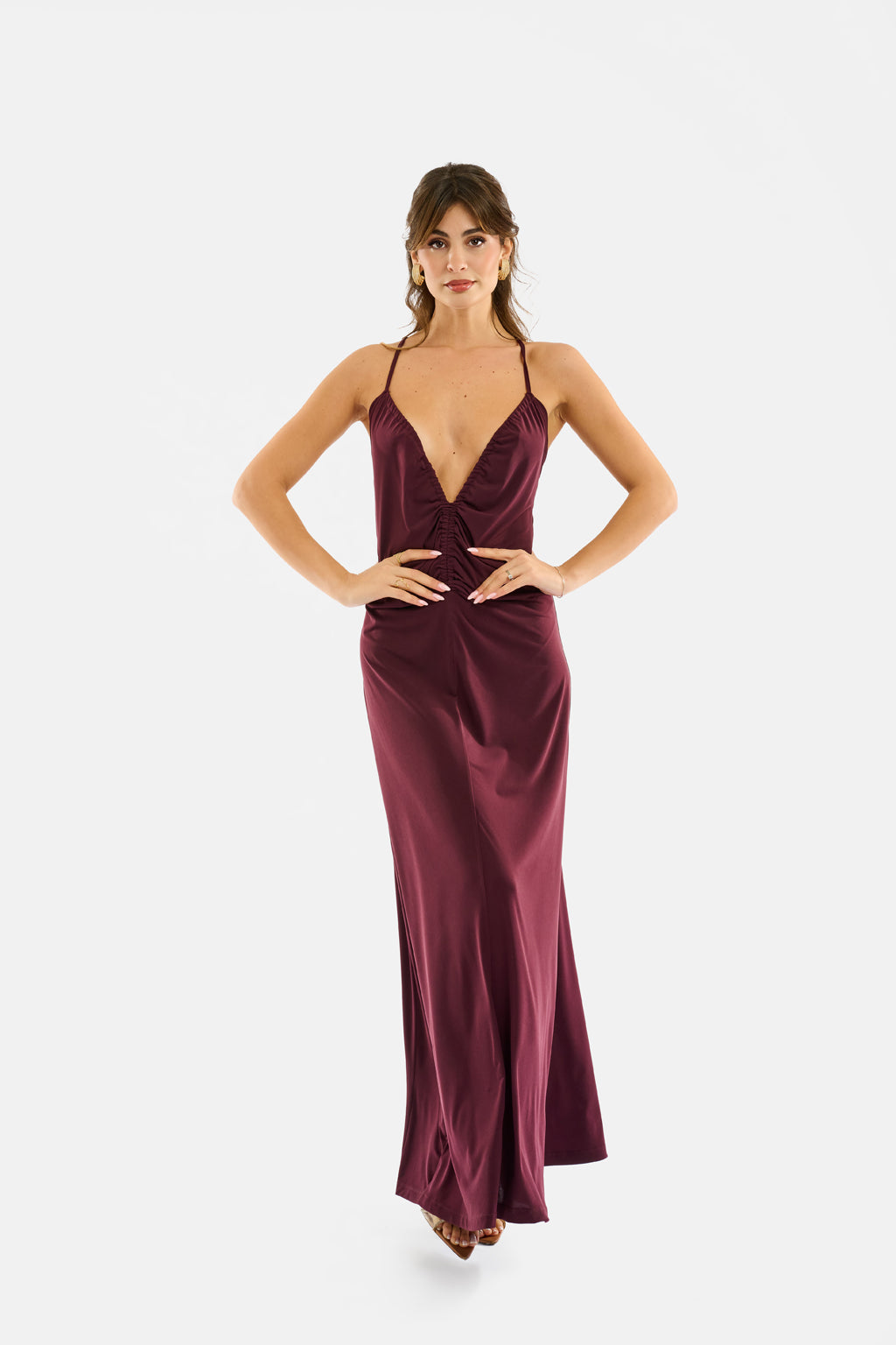Slip dress con arriccio
