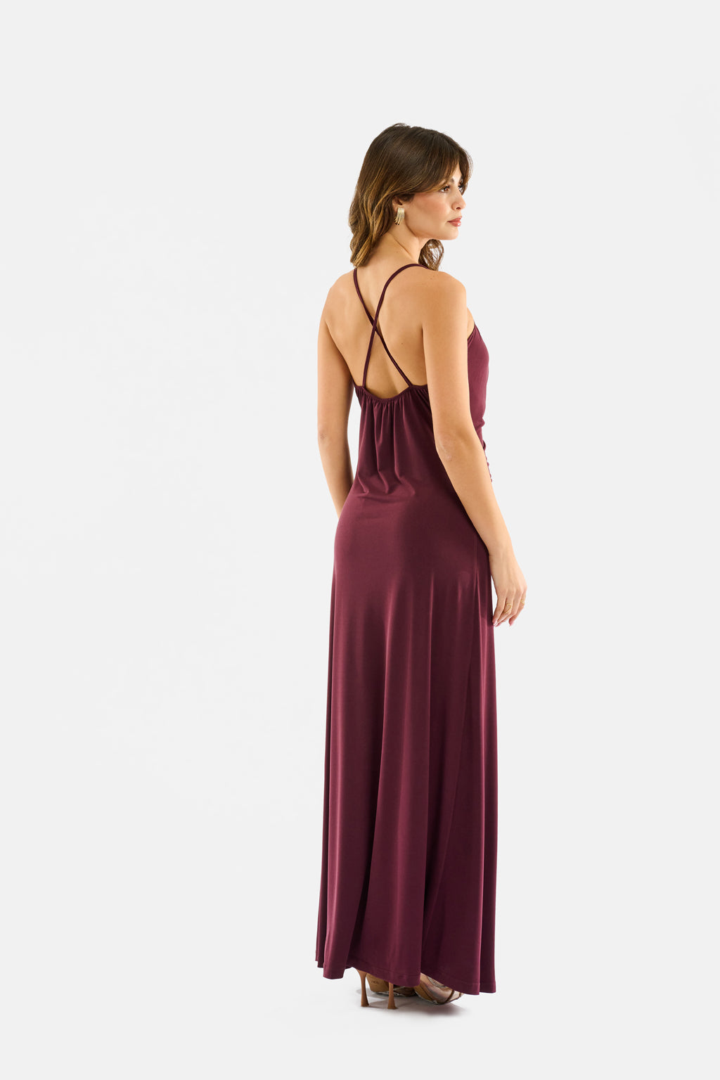 Slip dress con arriccio
