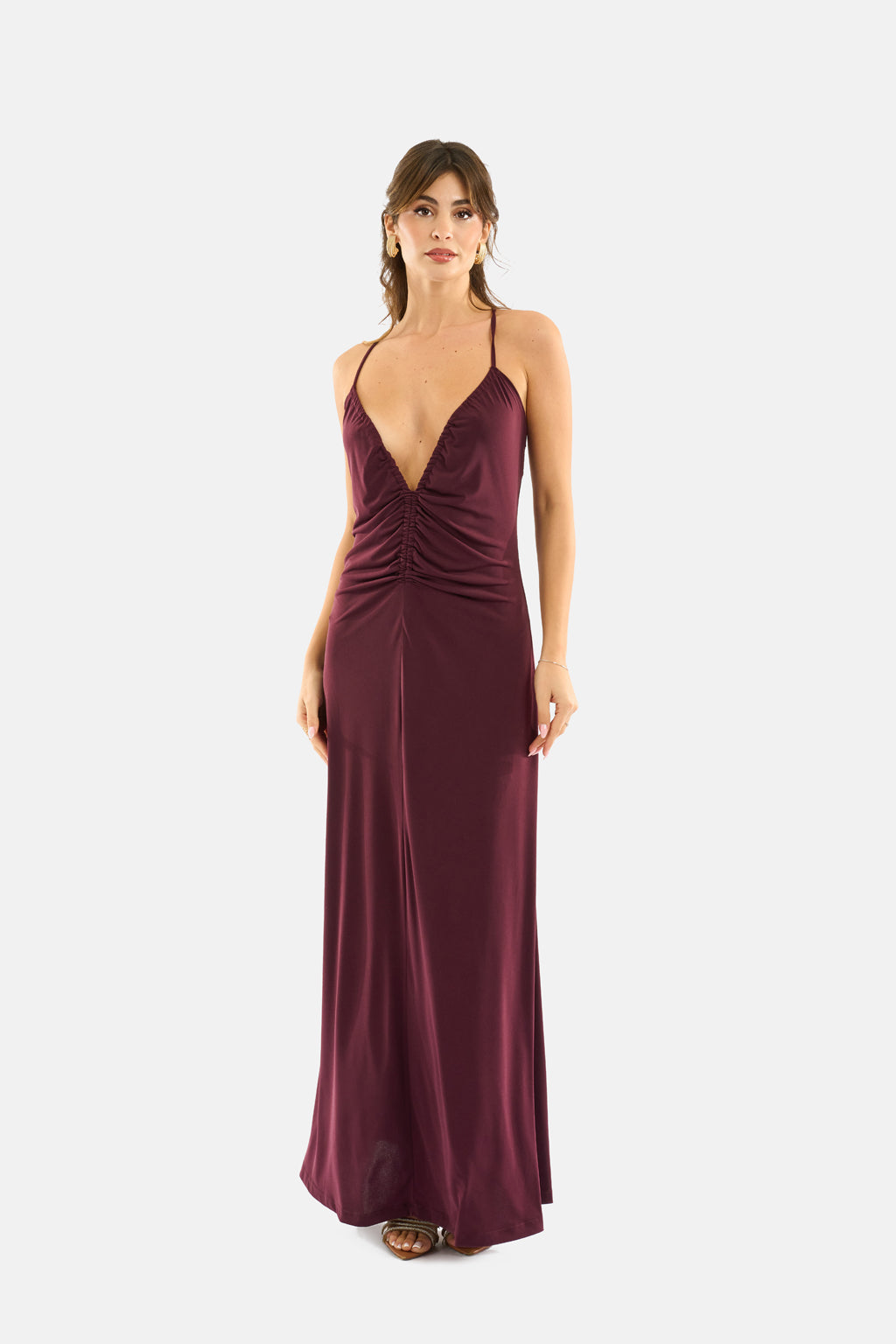 Slip dress con arriccio
