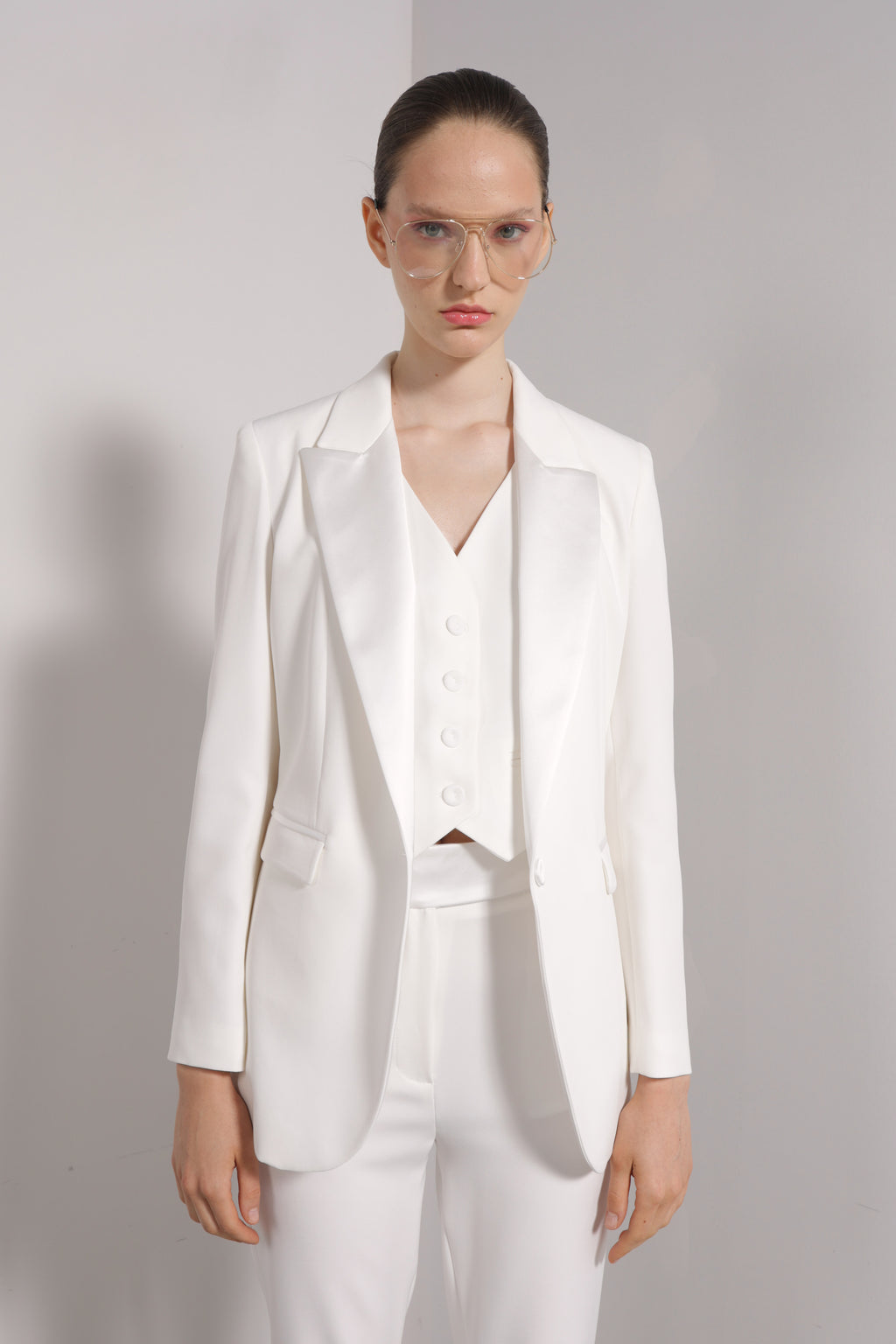 Blazer revers in raso