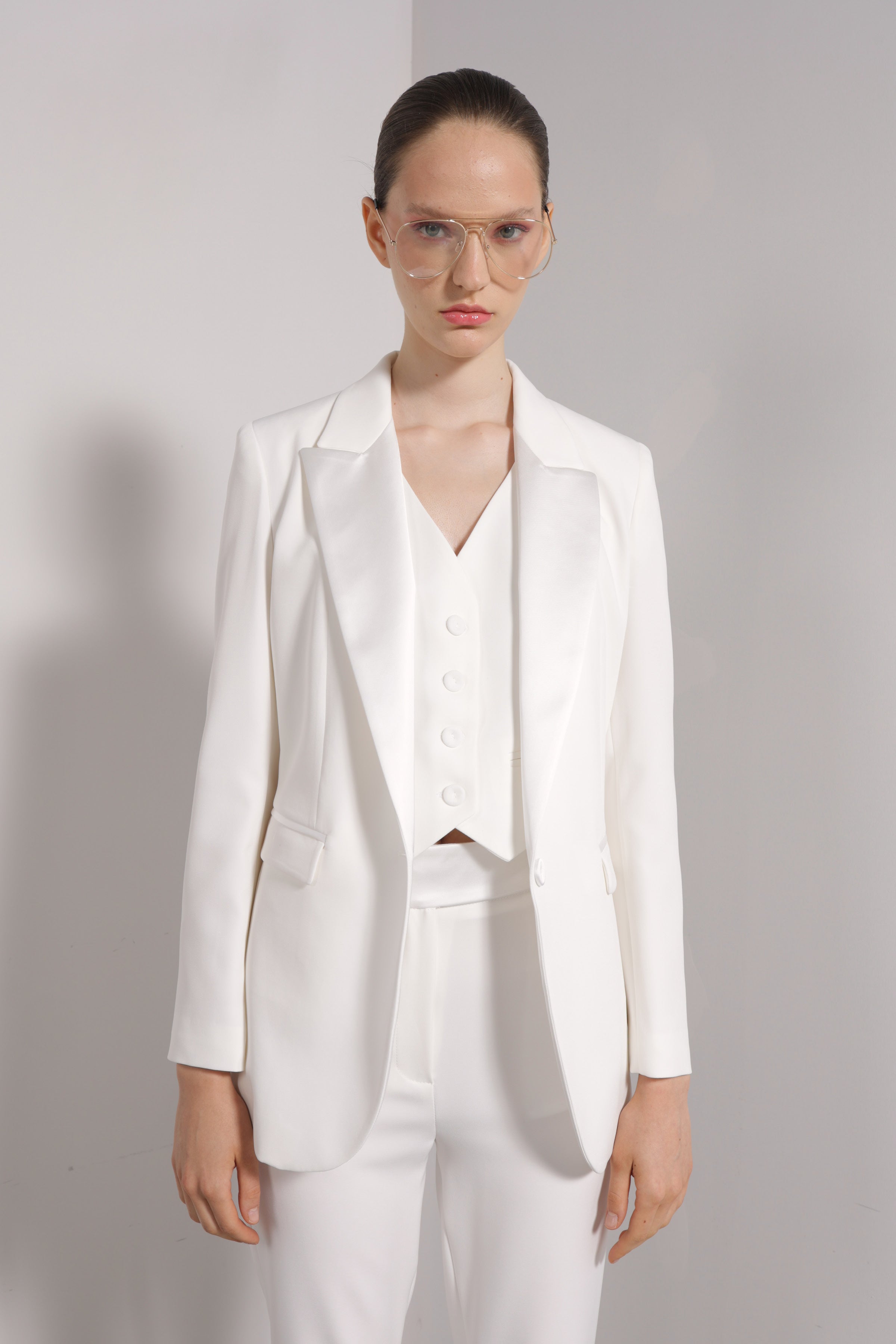 Blazer revers in raso