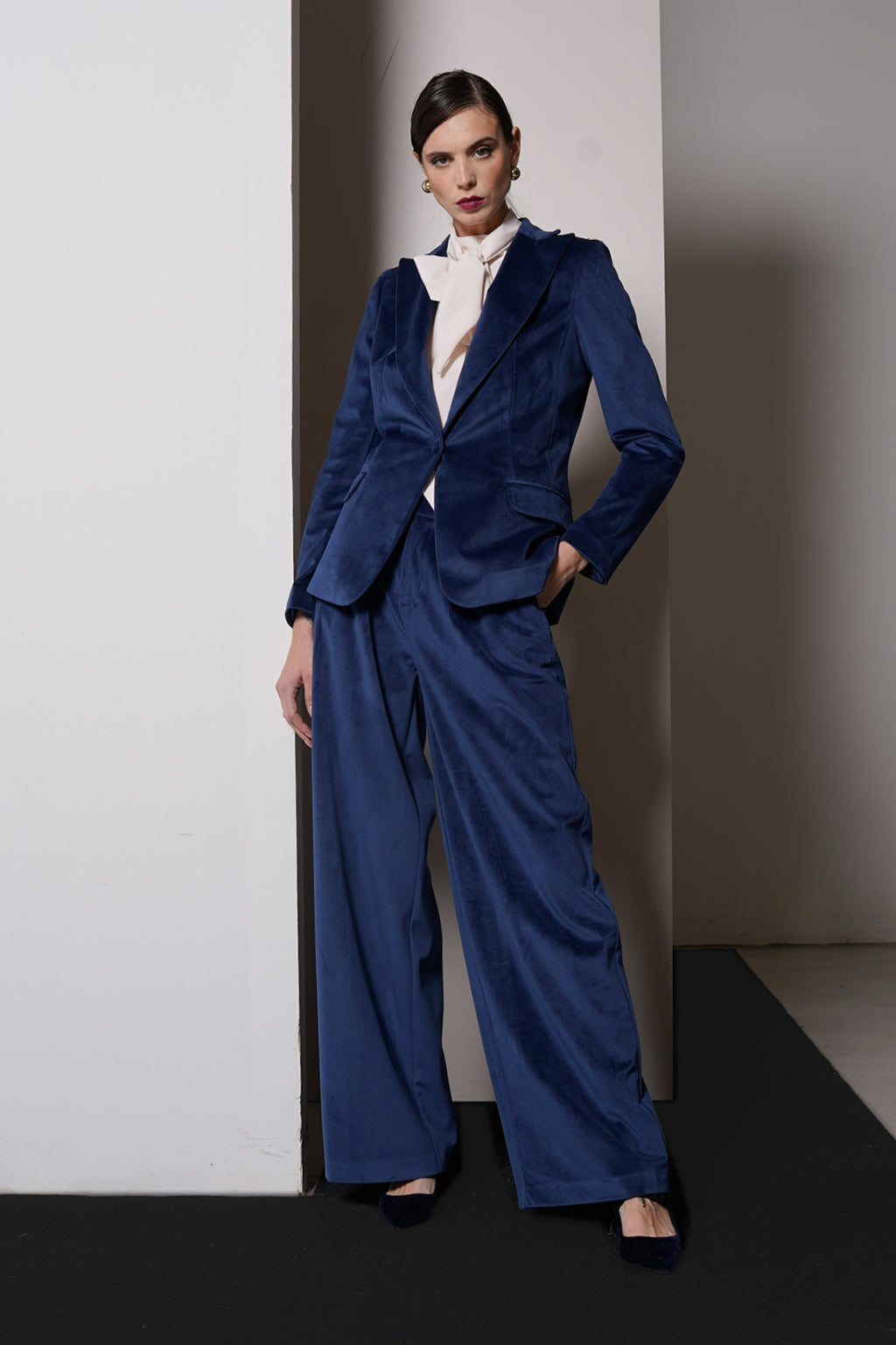 Giacca velvet monopetto