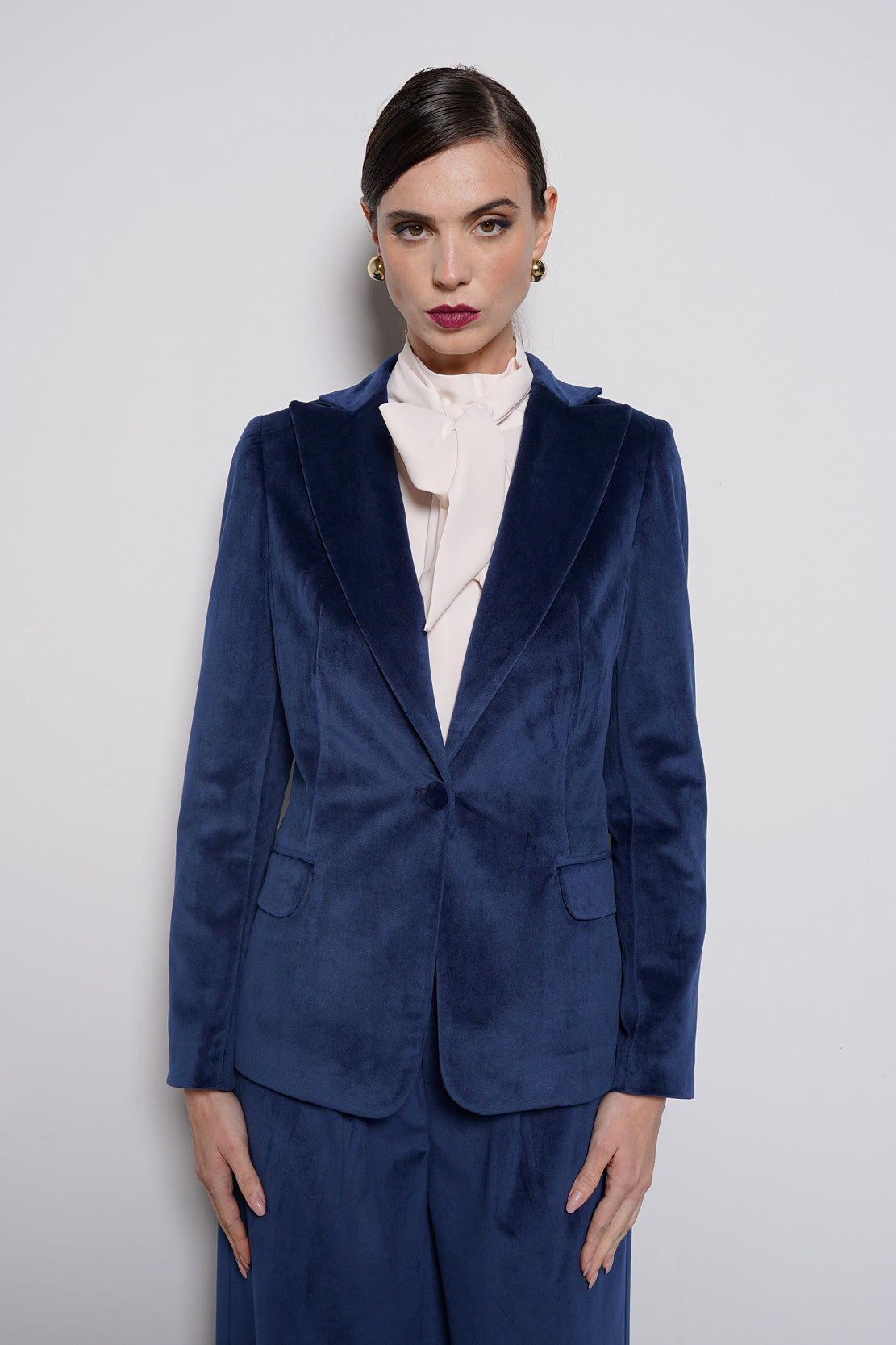 Giacca velvet monopetto
