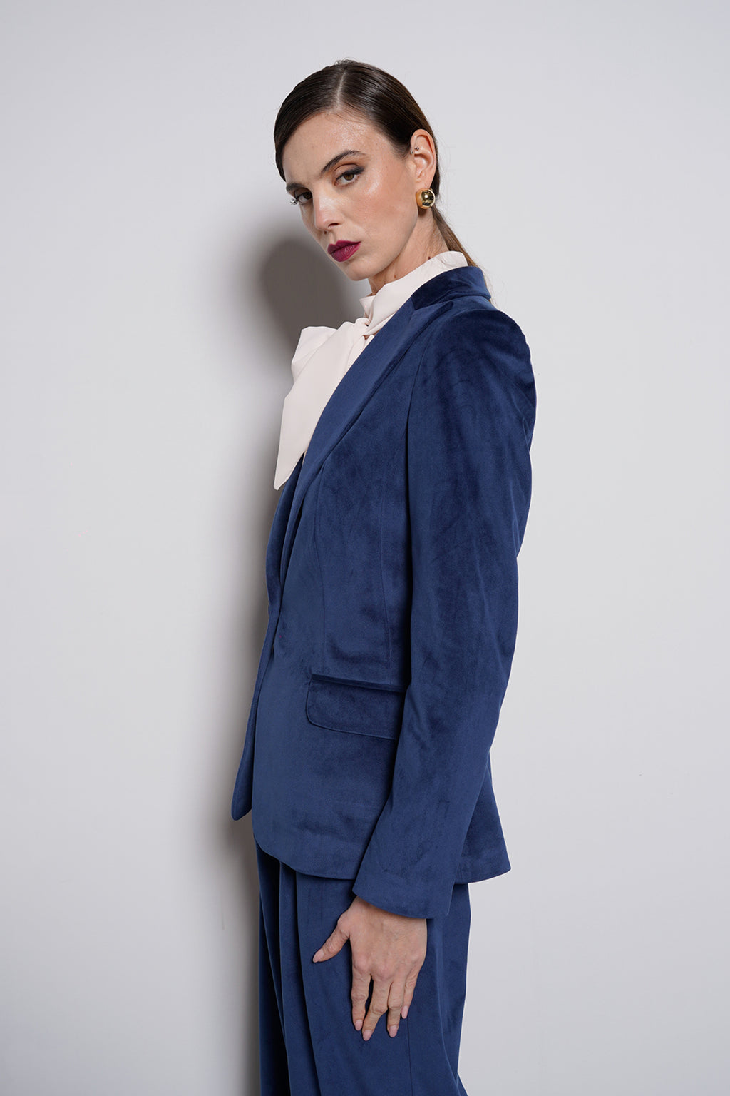 Giacca velvet monopetto
