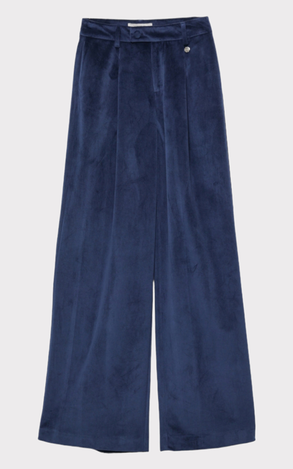 Pantalone velvet vita alta