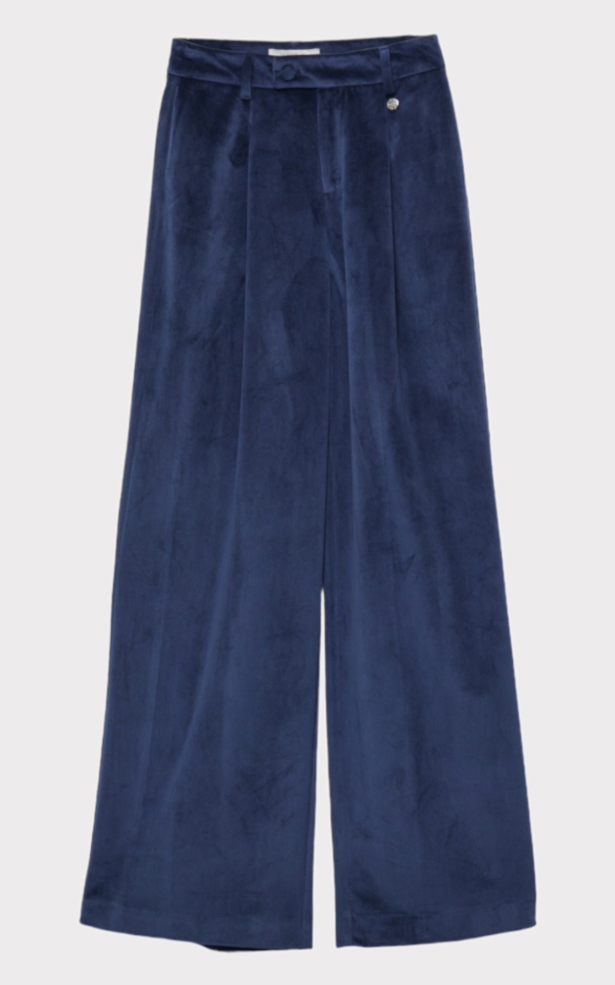 Pantalone velvet vita alta