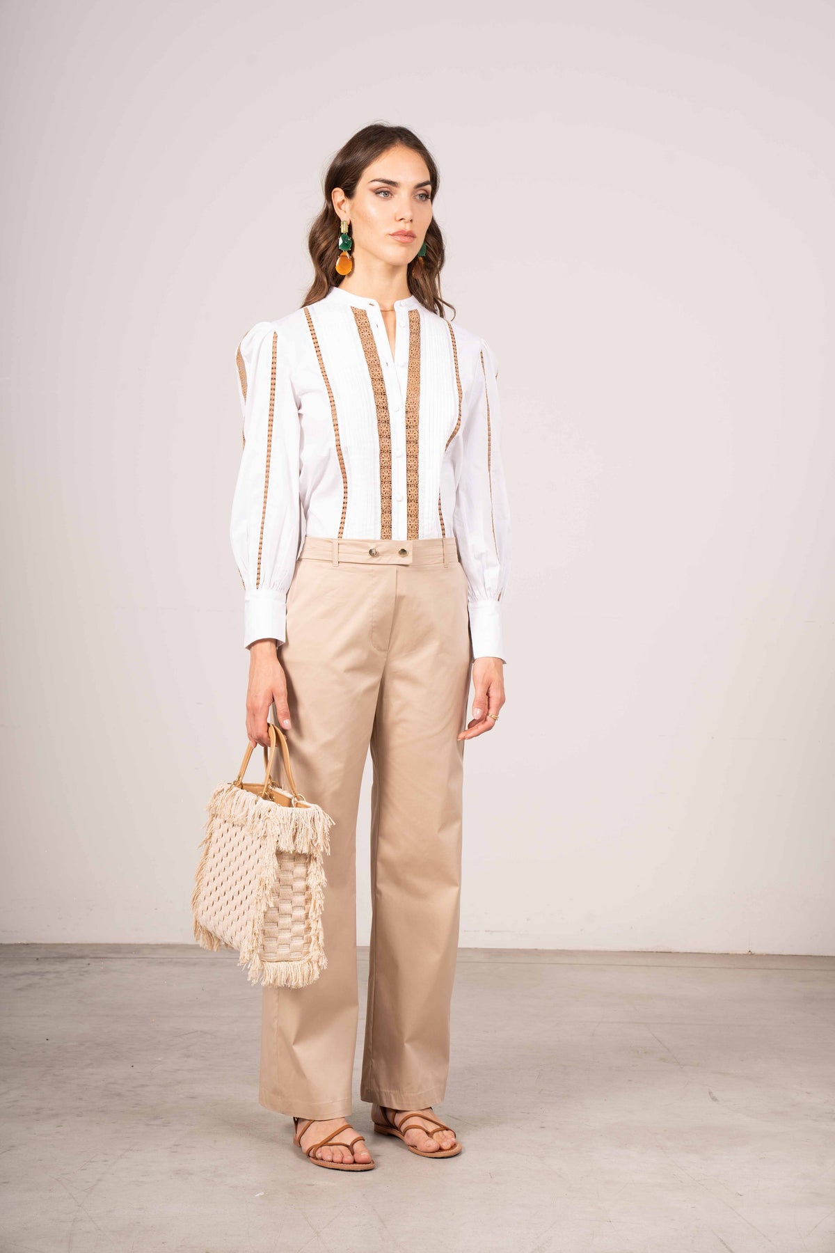 Pantalone bustino impunturato