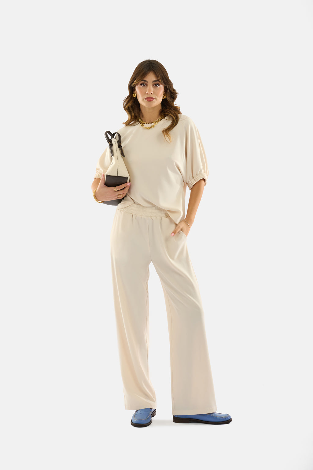 Pantalone palazzo fluido