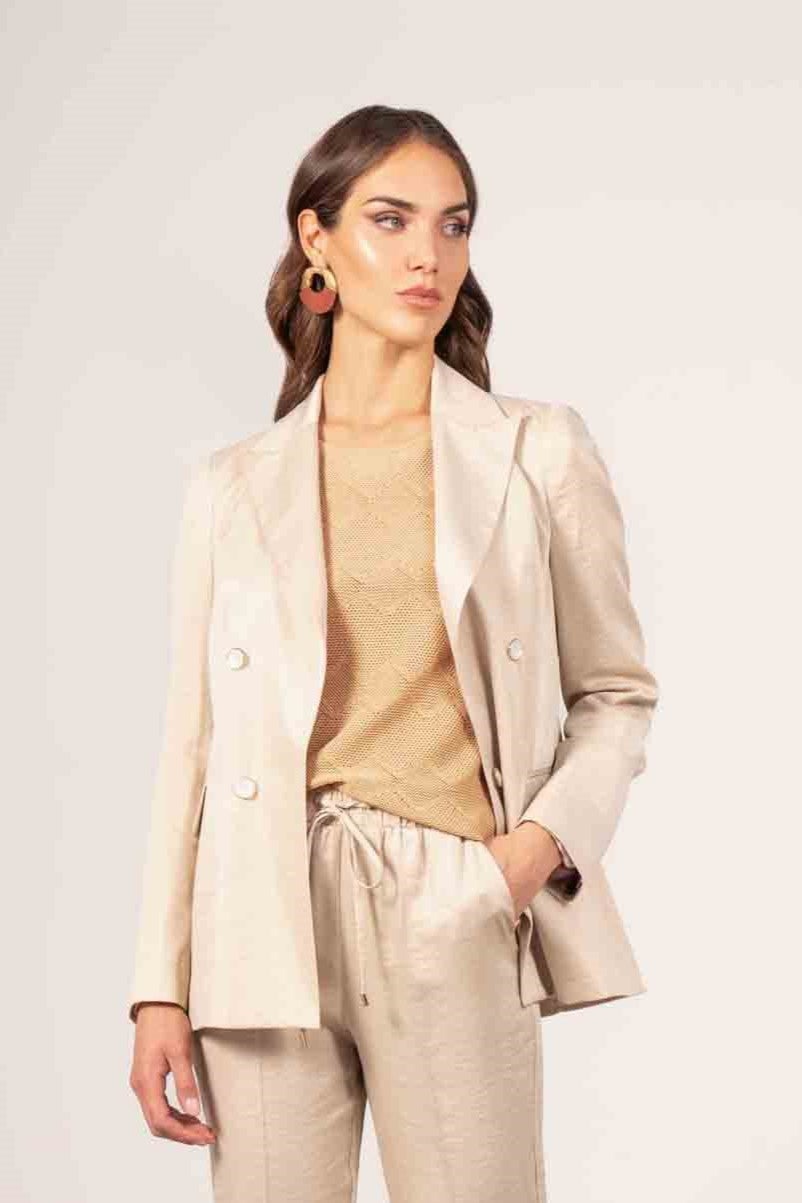 Blazer con dettagli stampati