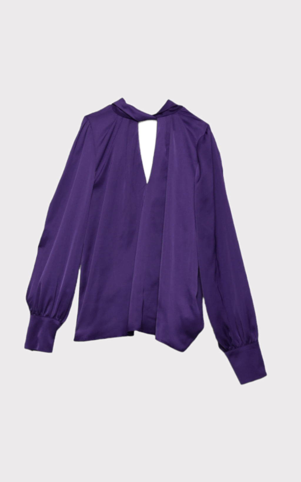 Blusa satin manica ampia