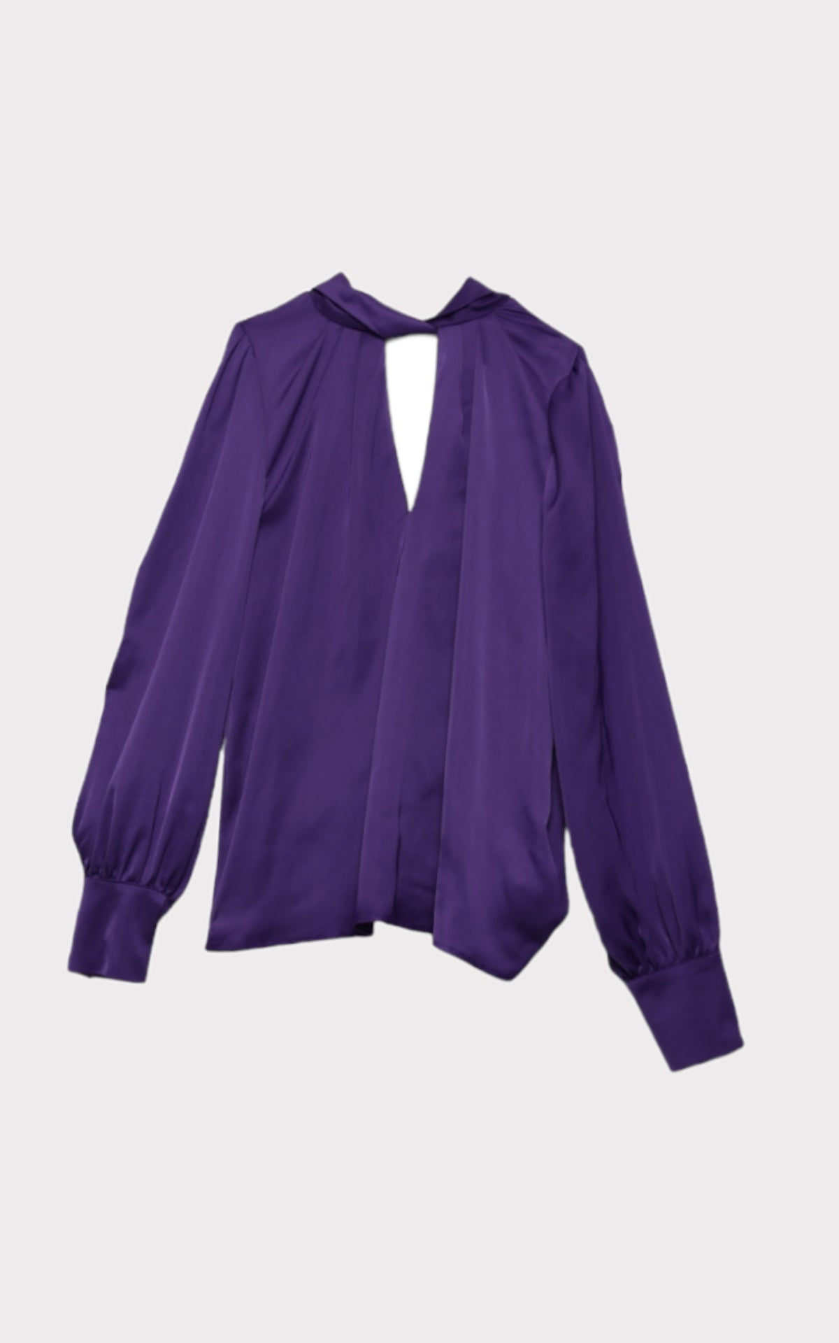 Blusa satin manica ampia