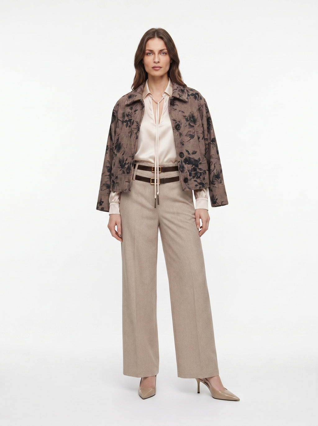 Cappotto corto microquadro