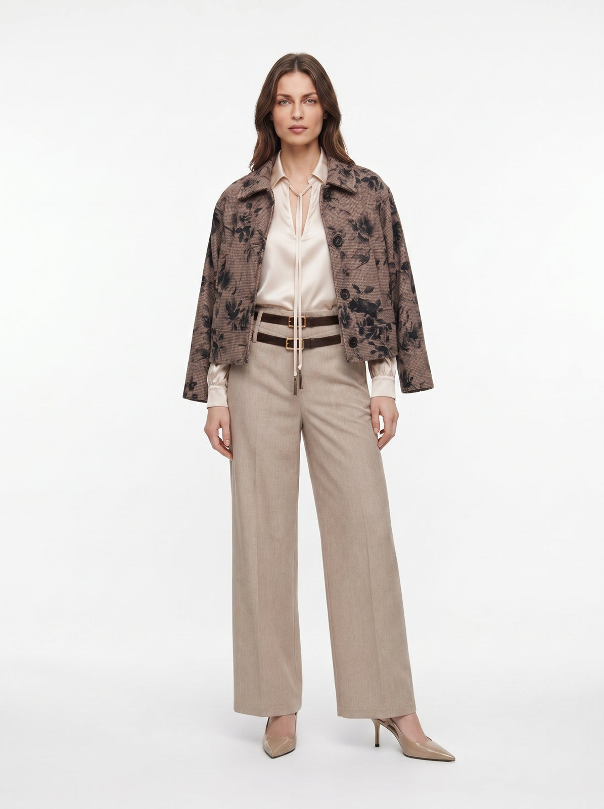 Cappotto corto microquadro
