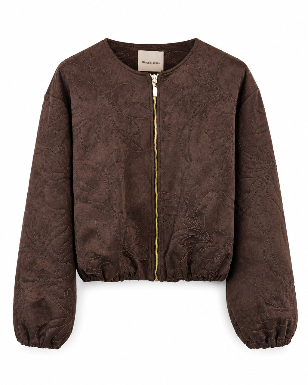 Bomber in dainetto ricamato
