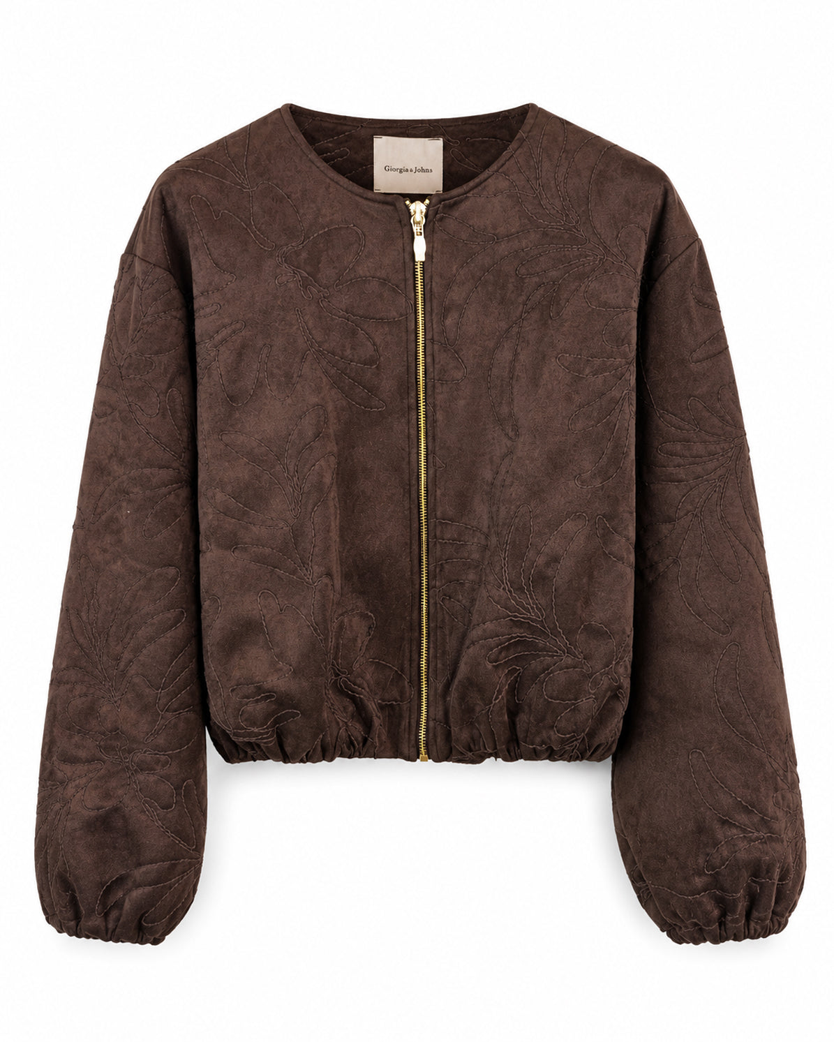 Bomber in dainetto ricamato