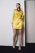 Abito satin con fiocco