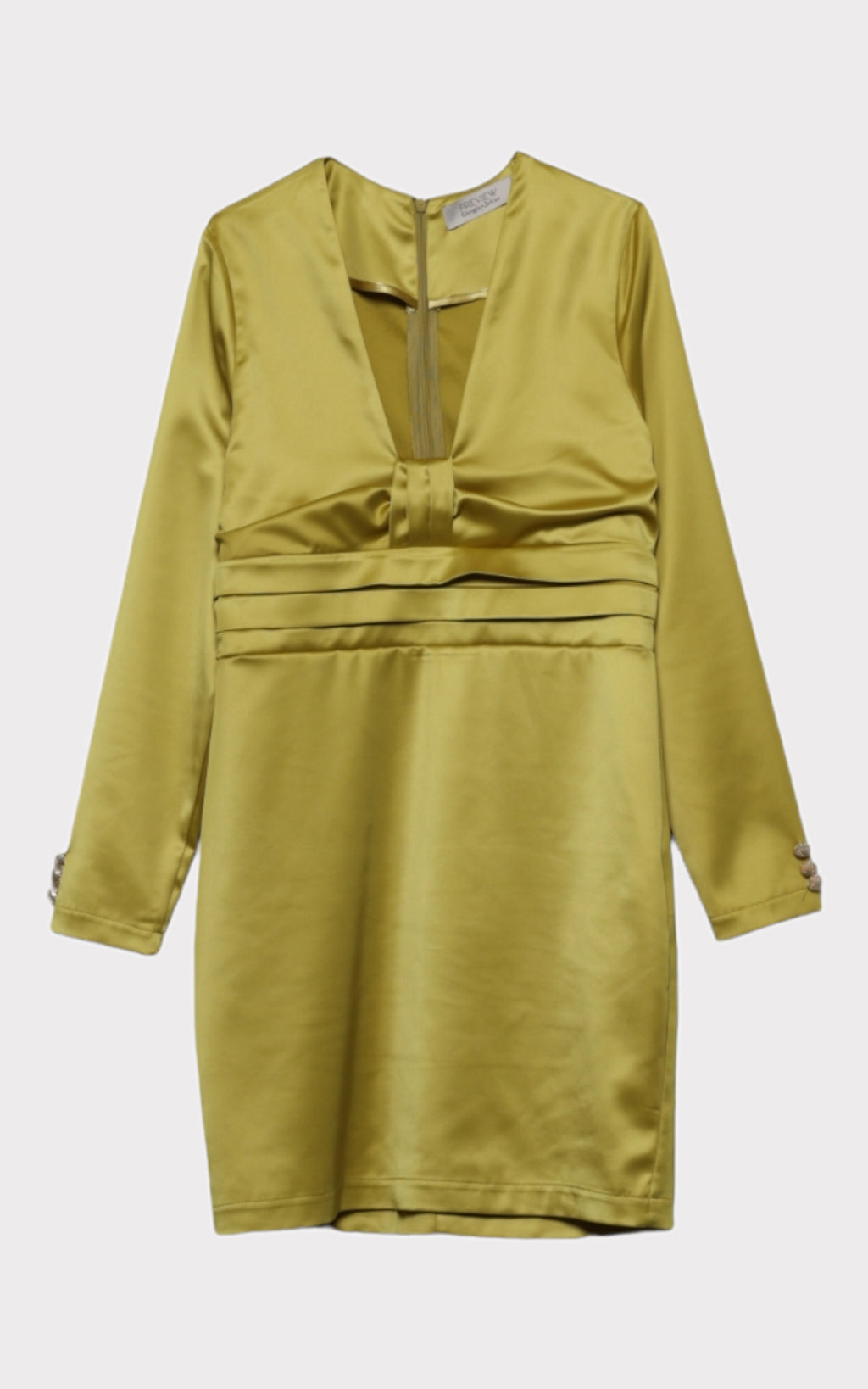 Abito satin con fiocco