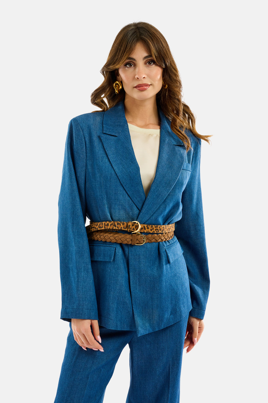 Giacca effetto denim
