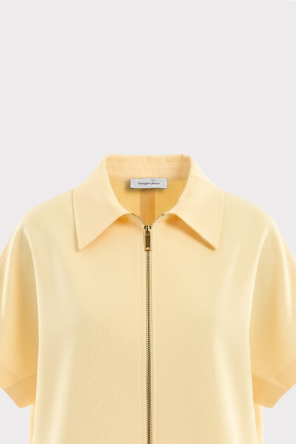 Camicia cropped con zip