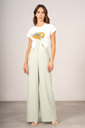 Pantalone con bustino elastico