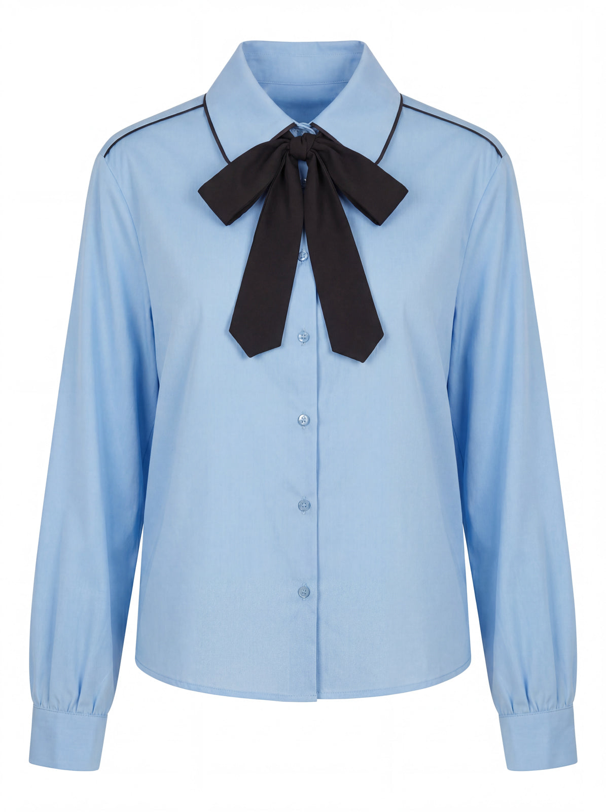 Camicia con piping e cravatta