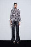 Blusa stampa geometrica