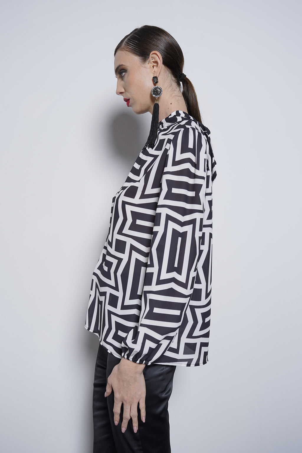 Blusa stampa geometrica