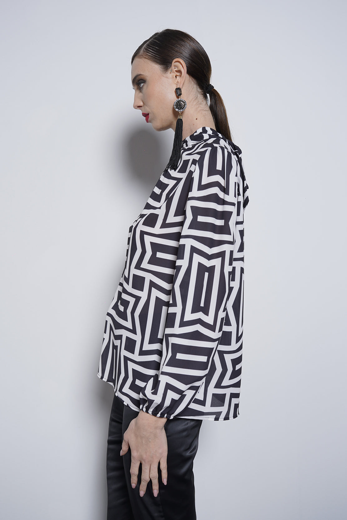 Blusa stampa geometrica