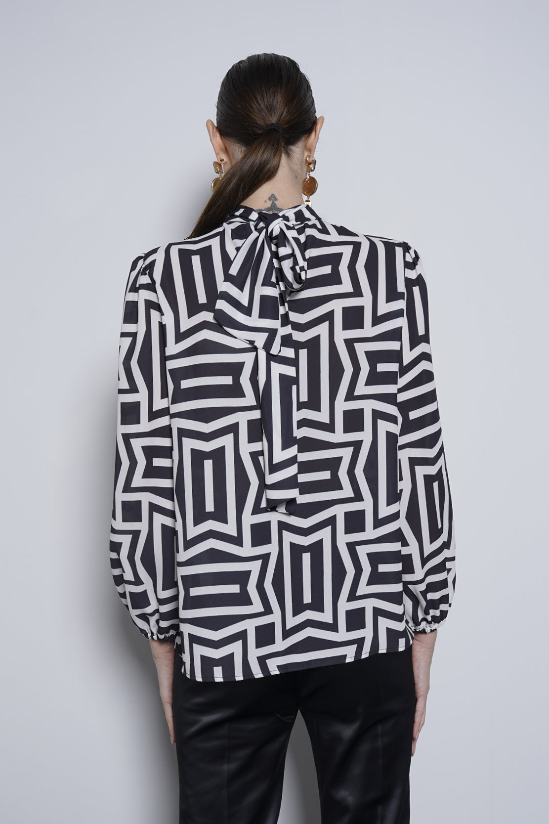 Blusa stampa geometrica