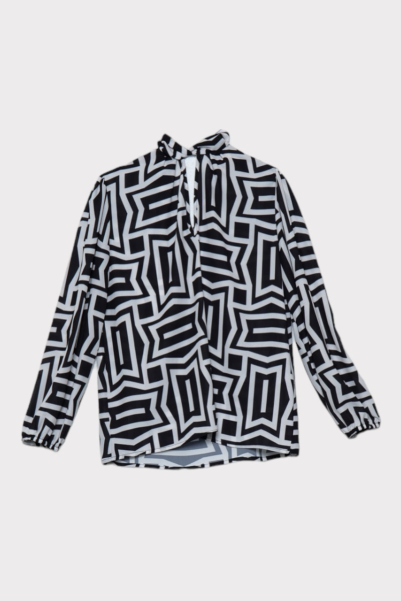 Blusa stampa geometrica