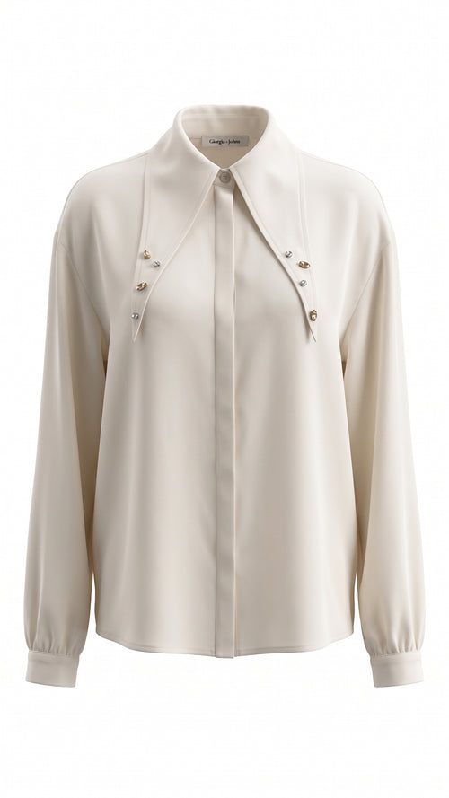 Camicia applicazioni al colletto