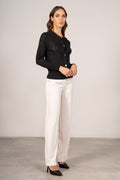 Cardigan pointelle