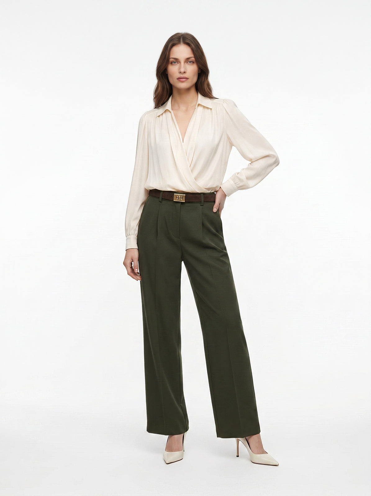 Blusa scollo incrocio