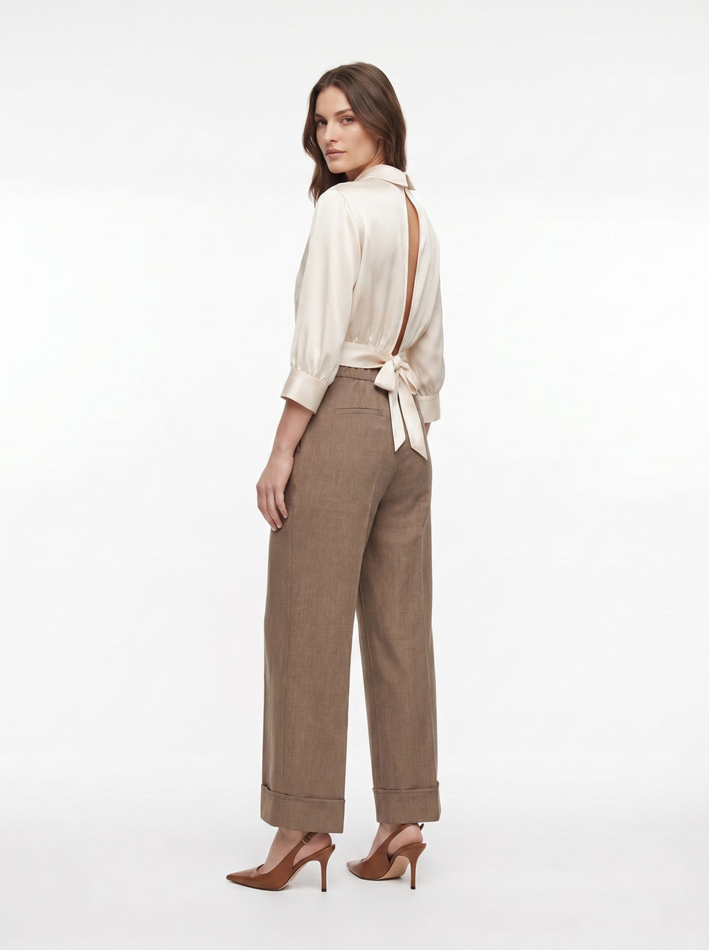 Blusa crop bimaterica