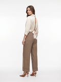 Blusa crop bimaterica