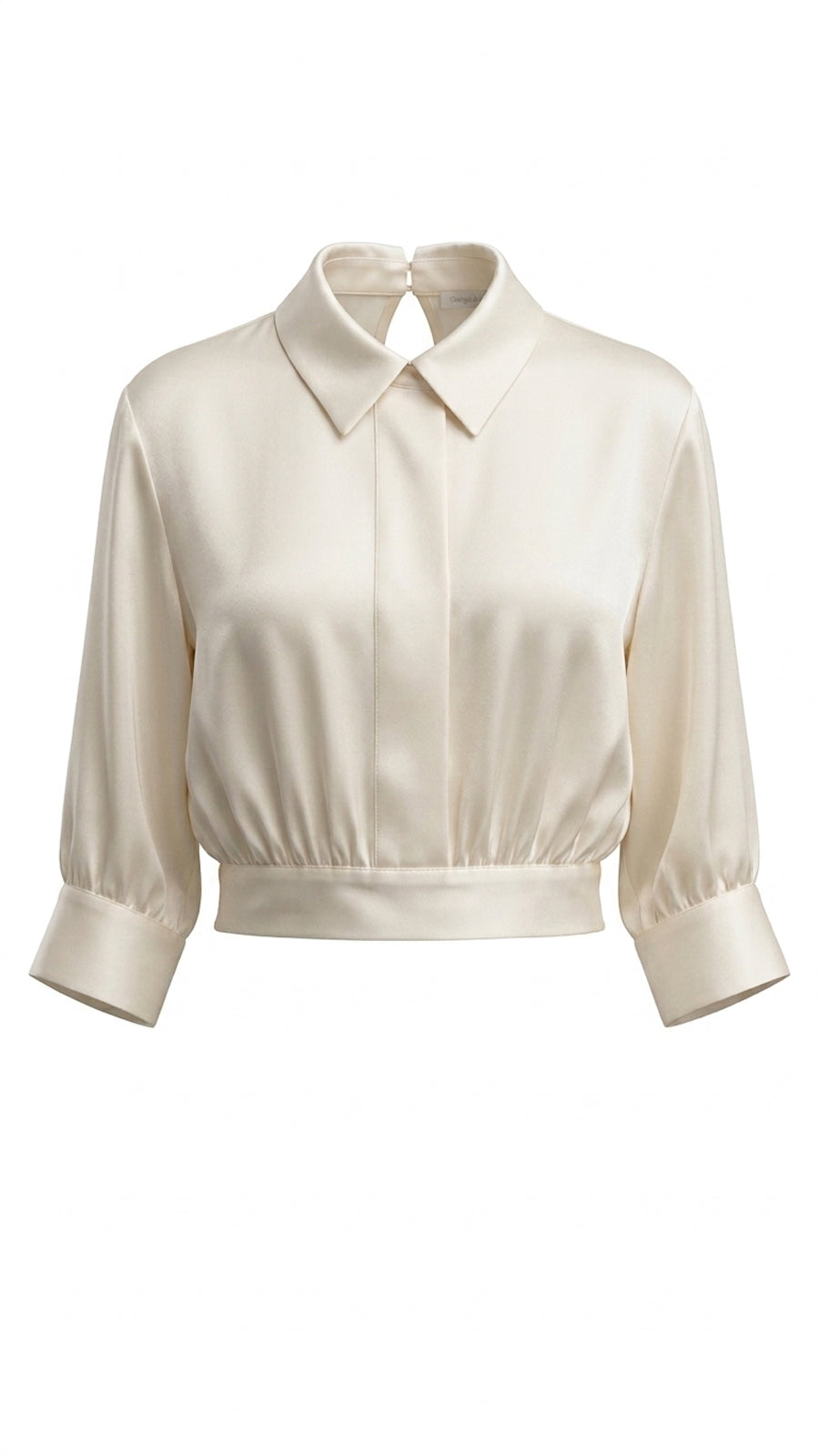 Blusa crop bimaterica
