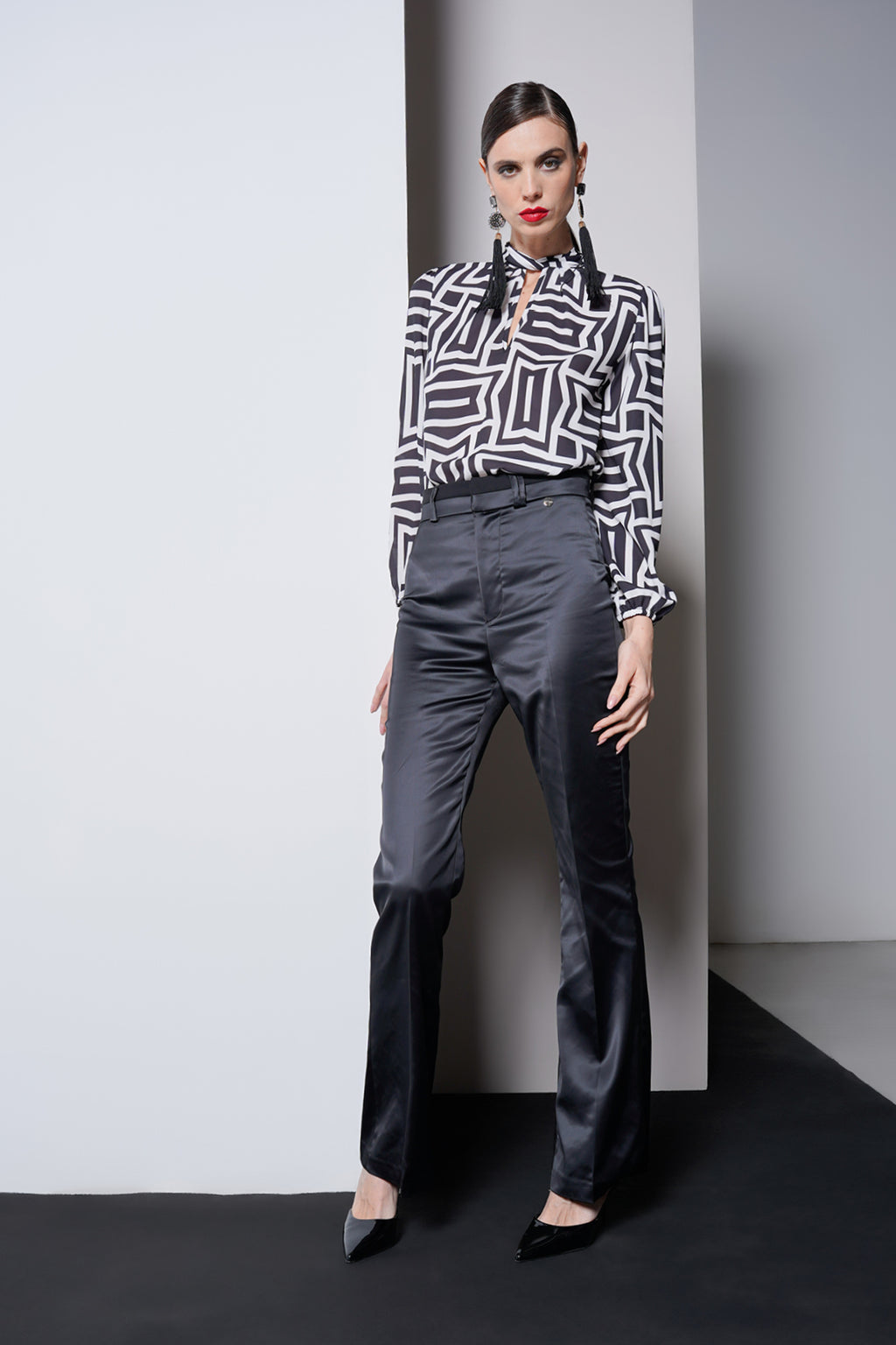 Pantalone doppio tessuto