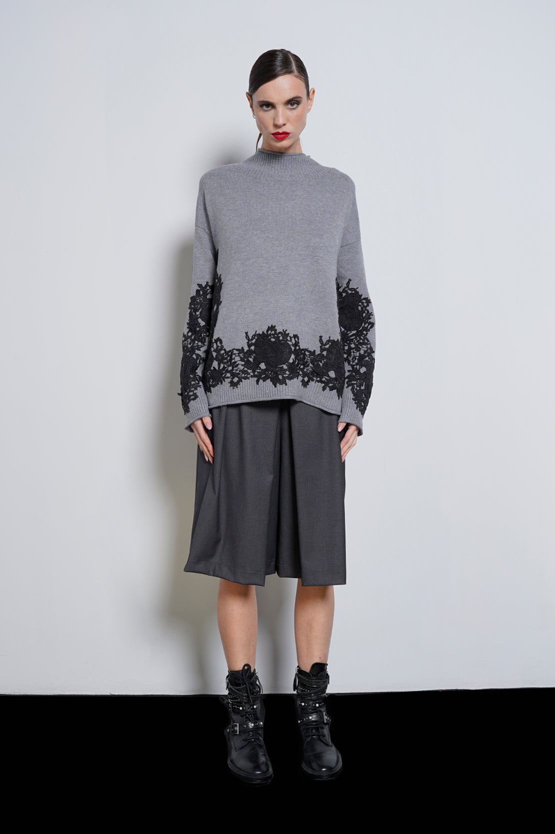 Pullover con macrame'