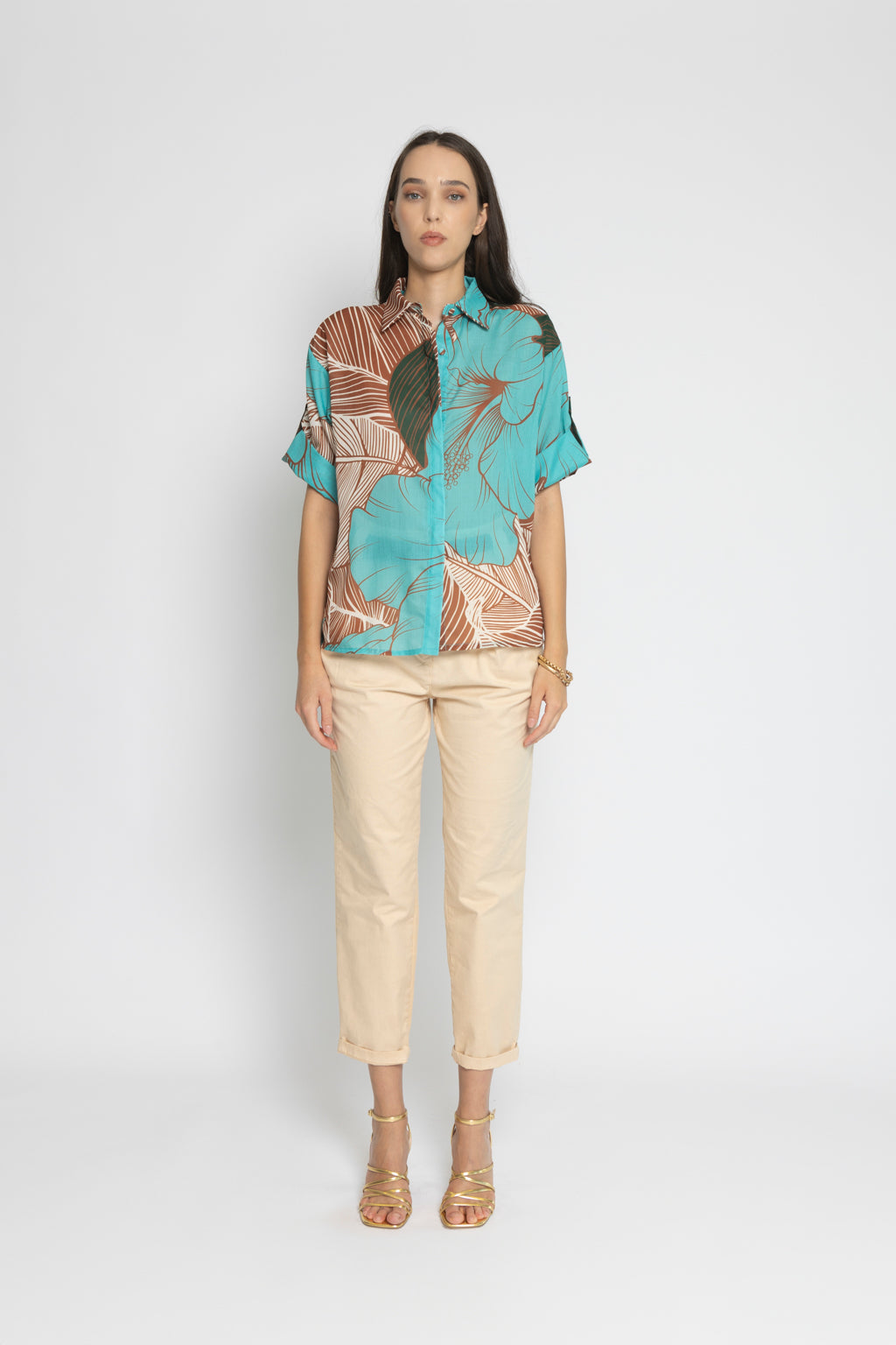 Camicia fantasia ibiscus