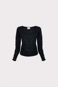 Pullover in maglia scollo squadrato