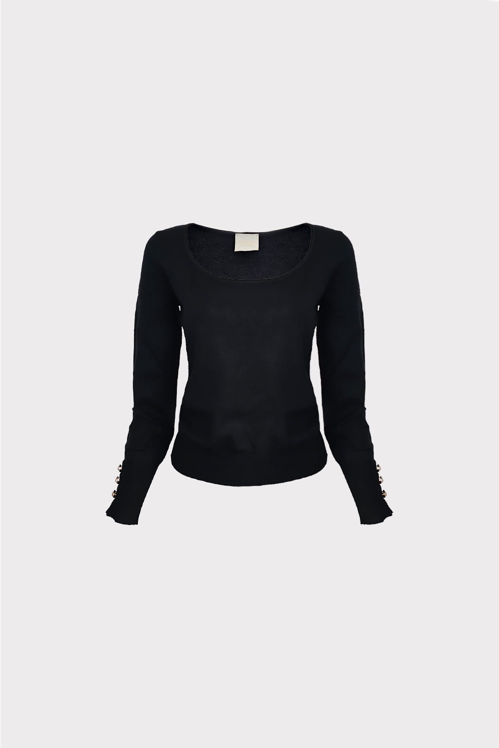 Pullover in maglia scollo squadrato