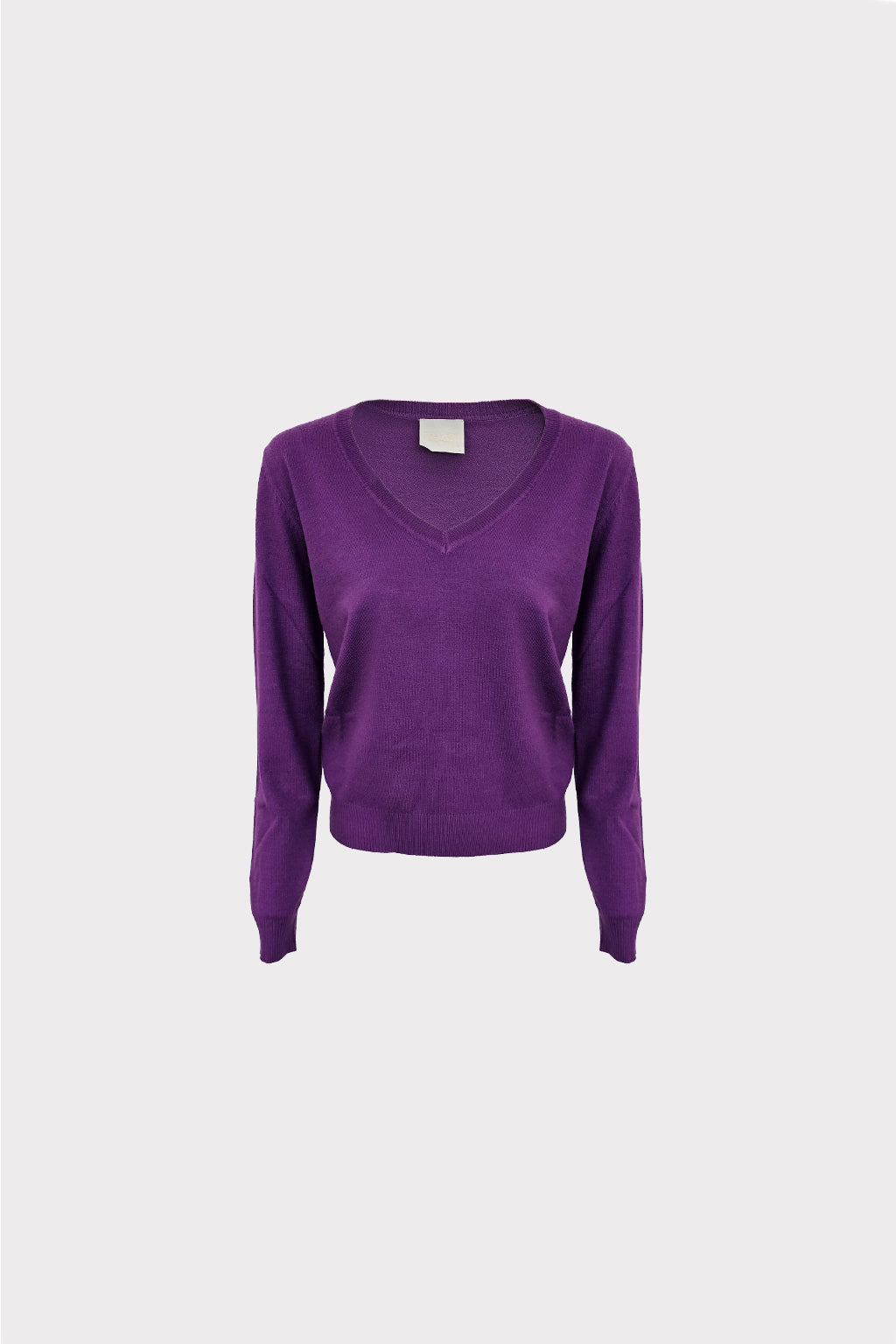 Pullover scollo a V in maglia basic