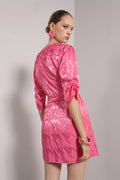 Abito jacquard incrociato